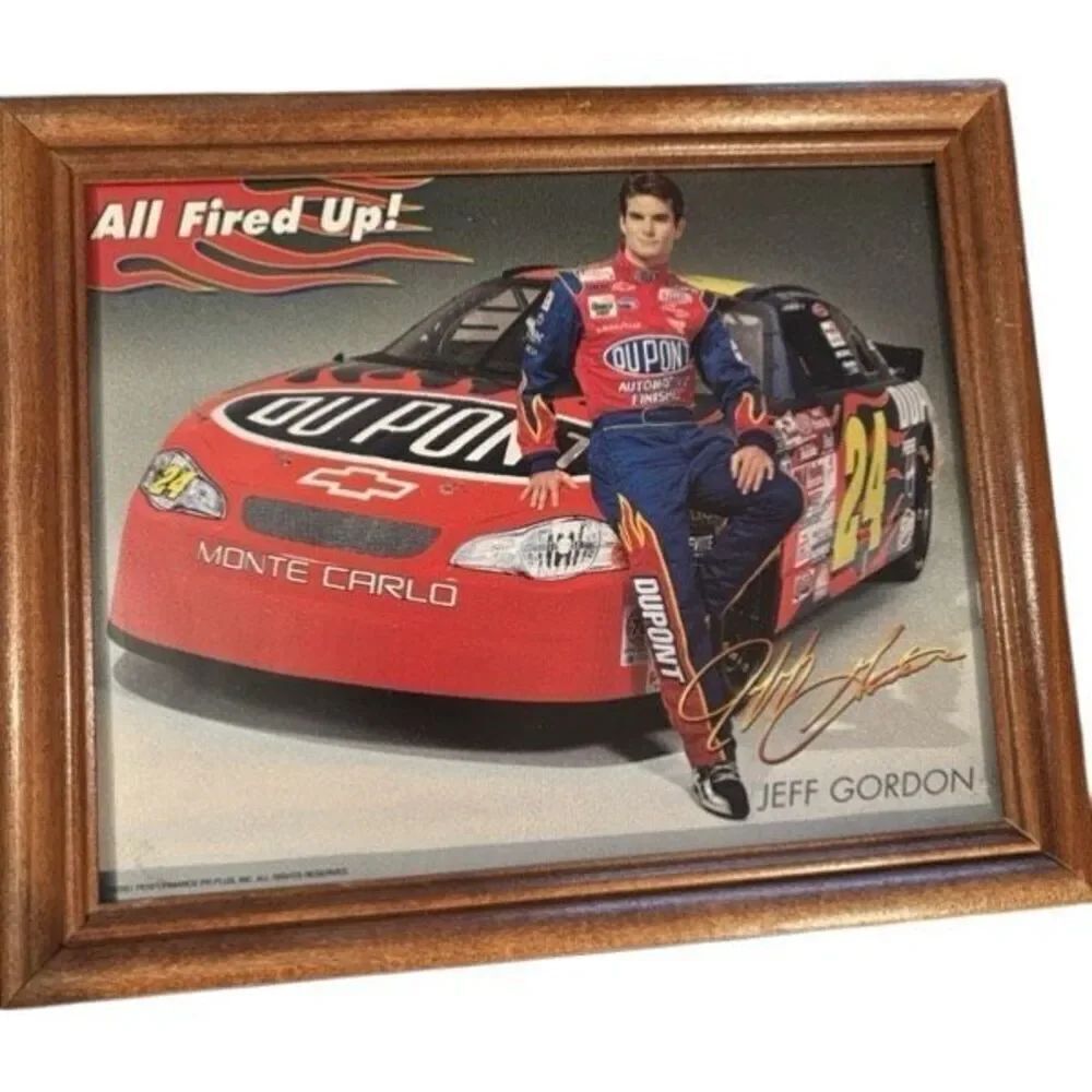 NASCAR Jeff Gordon All Fired Up Framed Photo